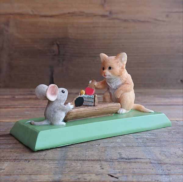 オブジェ 置き物 インテリア雑貨 家具 インテリア ネコ ネズミ 卓球 珍しいデザイン 猫 オーナメント インテリアの雰囲気づくり オススメ
