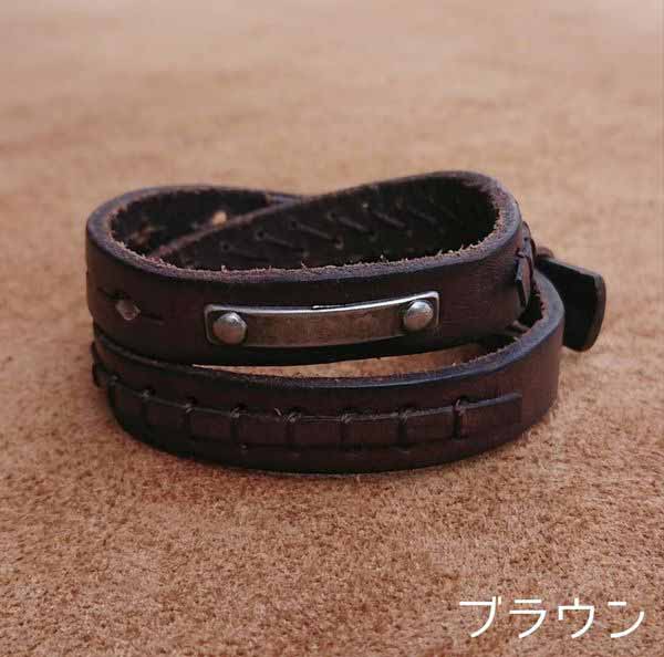 樂天商城 - ブレスレット レディースアクセサリー アクセサリー ファッション イタリアンレザー #16128 本革 個性的 存在感あるデザイン コーディネート 程よいアクセント オススメ 使ううちに艶が増す 経年変化を楽しむ