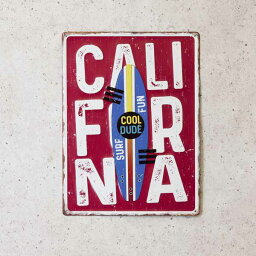 レリーフ アート ウォールデコレーション 家具 インテリア アンティーク エンボスプレート CALIFORNIA オシャレデザイン エンボス加工 プレート 錆びた感じ good 軽量 どこでも気軽に飾る お店やお部屋のアクセント