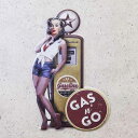 レリーフ アート ウォールデコレーション 家具 インテリア アンティーク エンボスプレート GAS GO オシャレなダイカット ダイカット おしゃれ 魅力的 大きめサイズ インパクト抜群 お店やお部屋のアクセント(3)