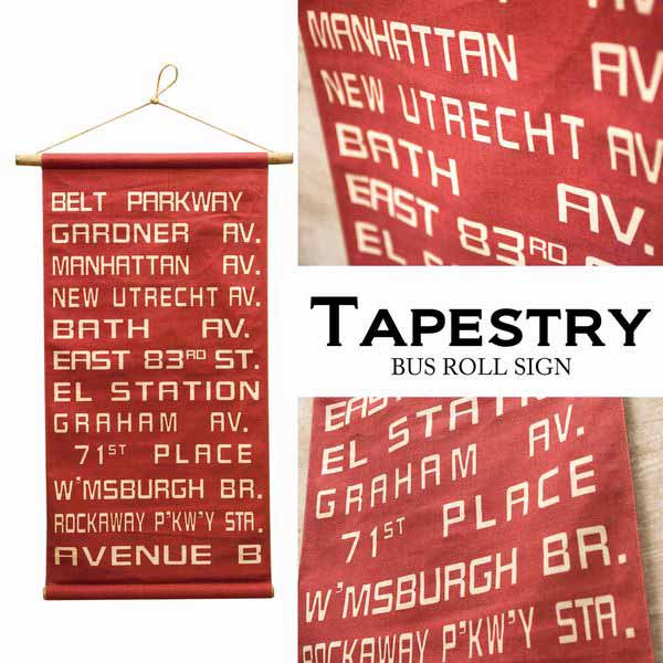 レリーフ アート ウォールデコレーション 家具 インテリア タペストリー BUS ROLL SIGN C アメリカン雑..