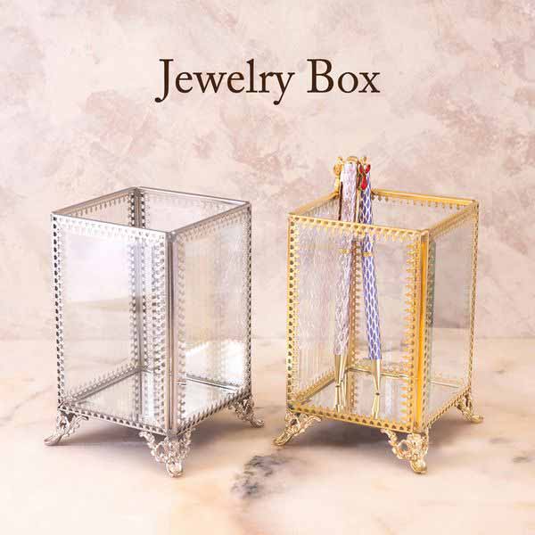 小物収納 小物入れ 整理用品 インテリア雑貨 家具 インテリア エクラン ガラス ジュエリーボックス 底..