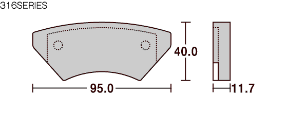 SBSブレーキパッド 316RQ YAMAHAカート (777-0316080)
