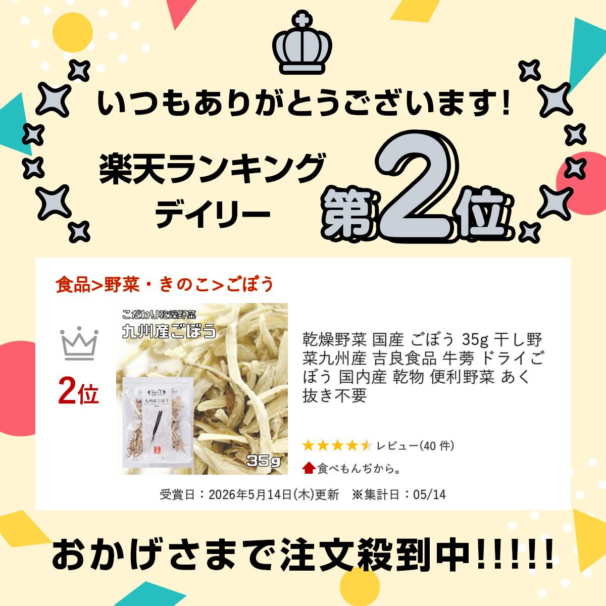 乾燥野菜 国産 ごぼう 35g 干し野菜 九州産 吉良食品 牛蒡 ドライごぼう 国内産 乾...