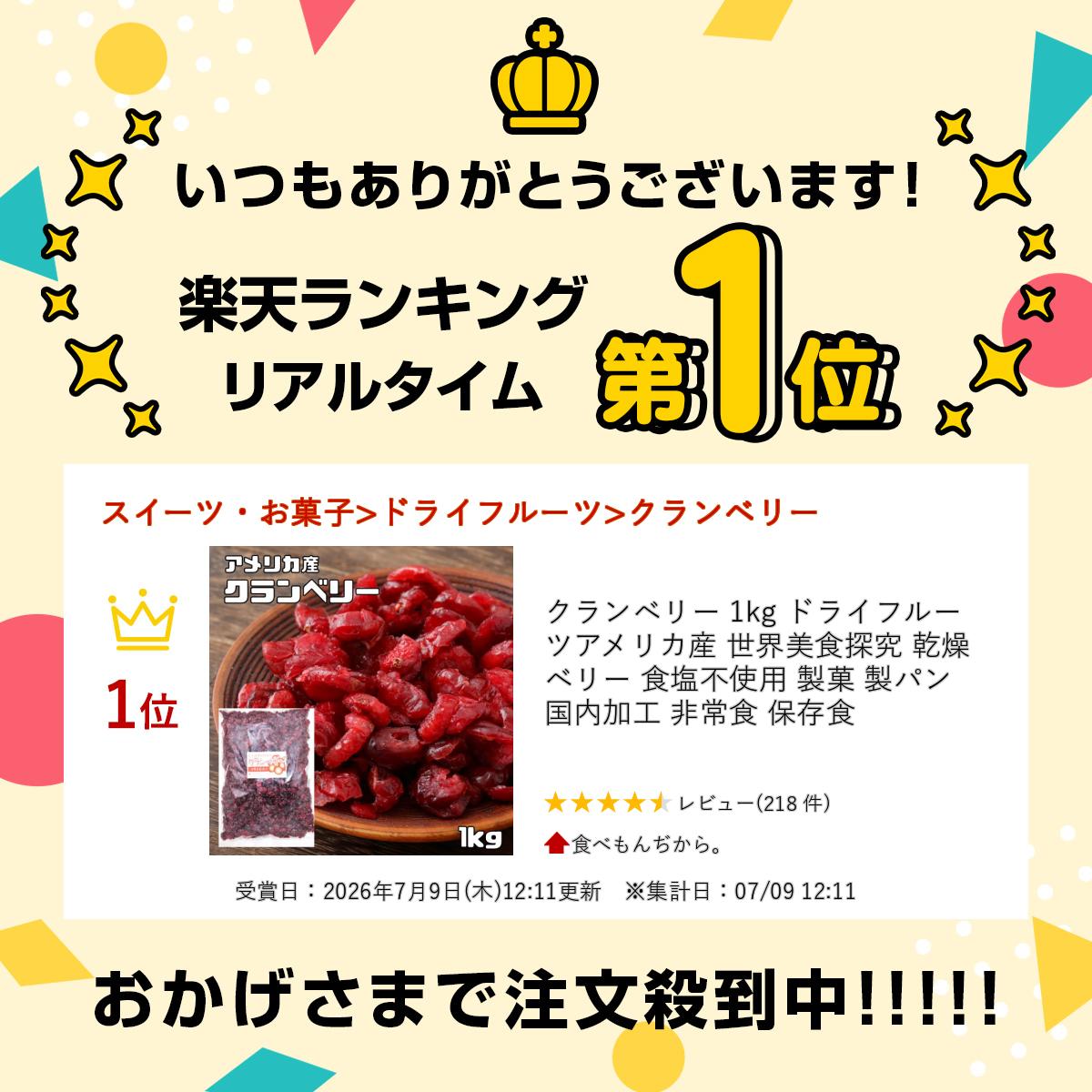 クランベリー 1kg ドライフルーツ アメリカ産 世界美食探究 乾燥ベリー 食塩不使用 製菓 製パン 国内加工 非常食 保存食 tabemon-dikara-10000385 食べもんぢから。 サンプル画像2
