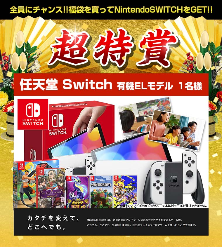福袋 2023 先行販売開始 豪華賞品が抽選で当たる!! モバイルバッテリー が必ず入るお得な福袋 Switch 家電 お肉 食品 食べ物 飛騨牛 新春 キッズ レディース メンズ 初売 セット 訳あり ポイント消化 詰め合わせ