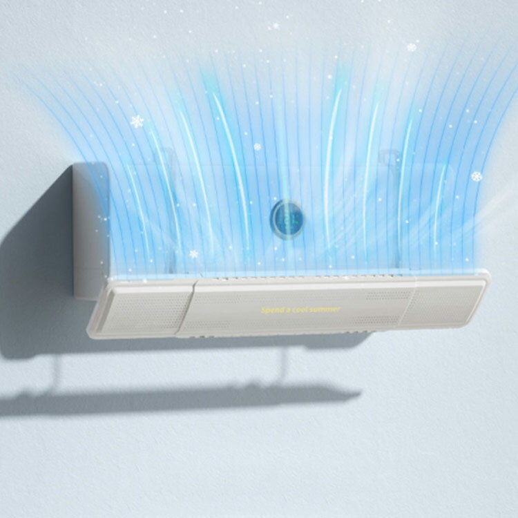 エアコン風よけカバー エアコン用 風除けカバー 風向き 調整 角度調整可能 伸縮可能 風向調整 空気循環 通気孔 暖房 乾燥 冷房 クーラー 冷房暖房通用 直撃風 節電 軽量 オフィス 事務所 店舗 業務用エアコン 風よけ 簡単 取り付け ホワイト 北欧