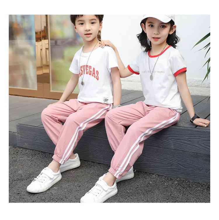 子供服 ライン入り 冷感パンツ ロングパンツ 女の子 男の子 長ズボン キッズ ジャ...