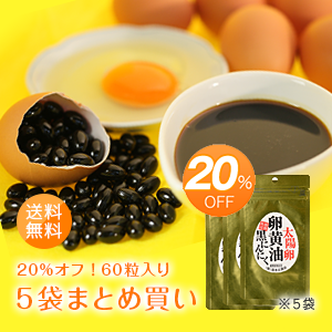 熟成発酵！黒にんにく卵黄油「太陽卵卵黄油黒にんにく（20％オフ！5袋×60粒入り）」送料無料 まとめ買い 青森県産 にんにく 健康食品 無添加 国産素材 サプリ