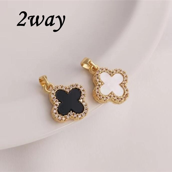 チャーム パーツ よつば DIY手芸 ハンドメイド 金 ゴールド ゴージャス キラキラ アクセサリー