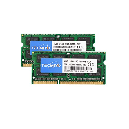 eN~ m[gPCp1.5V 8GB DDR3 PC3-8500 1066Mhz 4GB 2 204Pin CL7 Non-ECC SO-DIMM Ή