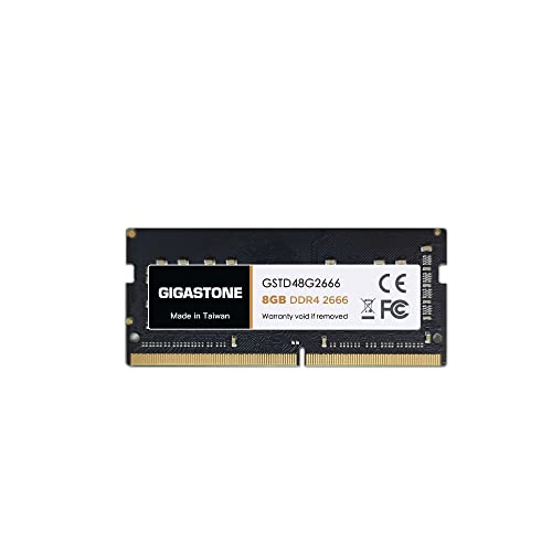  DDR4 Gigastone m[gPCp DDR4 8GBx1 DDR4-2666MHz PC4-21300 CL19 1.2V SODIMM 260 Pin Unbuffered Non-ECC Memory Module Ram