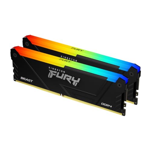 LOXg Kingston FURY fXNgbvPCp DDR4 3600MT/b 16GB 2 Kingston FURY Beast r[Xg RGB CL18 KF436C18BB2AK2/32 RGB LED iԕۏ