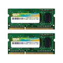 シリコンパワー ノートPC用メモリ 204Pin SO-DIMM DDR3-1333 PC3-10600 4GB 2枚組 SP008GBSTU133N22