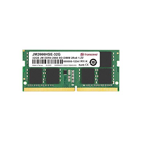 Transcend ΡPCѥ PC4-21300(DDR4-2666) 32GB 1.2V 260pin SO-DIMM 2Rx8 (2Gx8) CL19 ̵ݾ JM2666HSE-32G