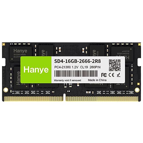 ノートPC用メモリ PC4-21300(DDR4-2666) 16GB SODIMM Hanye 1.2V CL19 260pin SD4-16GB-2666-2R8 国内正規代理店品