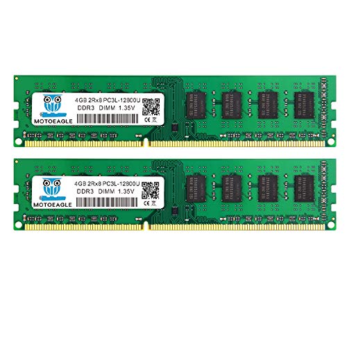 PC3L 12800U 8gb Kit (4GB 2) DDR3L 1600MHz sdram 4gb Desktop 240Pin 1.35V/1.5V 2Rx8 Non-Ecc fXNgbv PCpW[