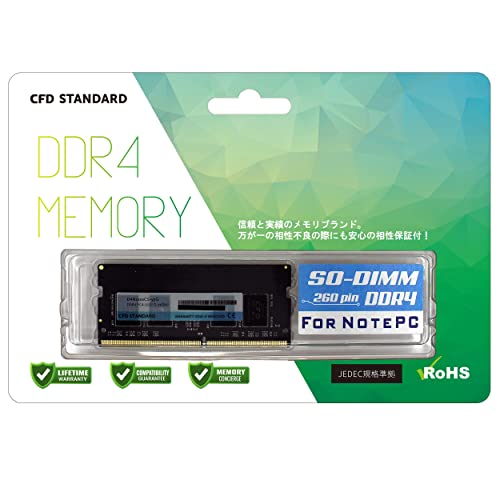 CFD̔ m[gPCp DDR4-2133 (PC4-17000) 4GB 1 (4GB) ۏ 260pin V[ Gt f[̔ CFD Standard D4N2133CS-4G