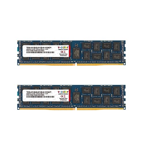 v-color Hynix IC T[o[p DDR4-2133MHz PC4-17000 32GB (16GB 2) ECC Registered DIMM 1Gx4 2Rx4 1.2V CL15 TR416G21D415K