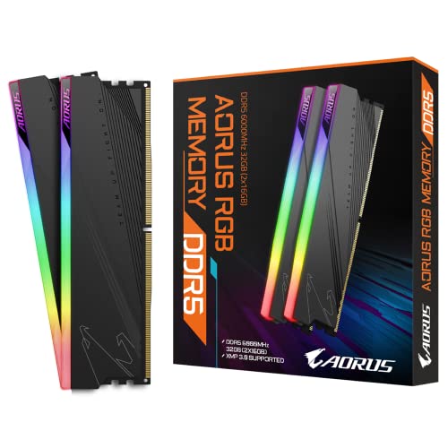 GIGABYTE AORUS RGB Memory DDR5 32GB (2x16GB) 6000MT/s fXNgbvPCp 16GBx2 K㗝Xi ARS32G60D5R