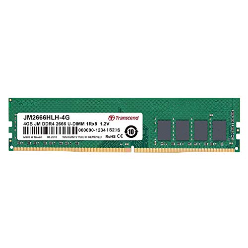 gZhWp Transcend fXNgbvPCp PC4-21300 (DDR4-2666) 4GB 288pin U-DIMM 1.2V 1Rx8 (512Mx8) CL19 JM2666HLH-4G