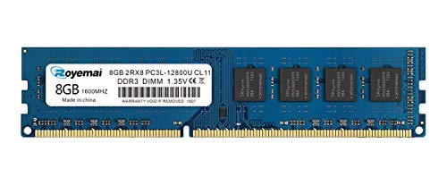 Royemai 8GB PC3L-10600U DDR3L 1333MHz UDIMM RAM 2Rx8 1.35V/1.5V CL11 240ԥ ǥȥåץԥ塼 RAM ⥸塼