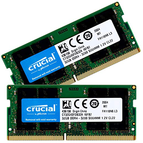 Crucial m[gPCp  PC4-25600(DDR4-3200) 64GB(32GBx2) SODIMM CT32G4SFD832A sAi