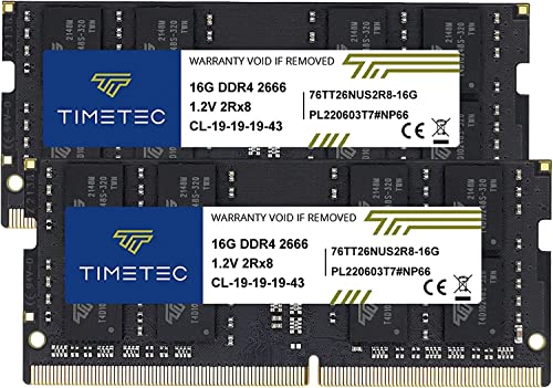 Timetec Hynix IC m[gPCp DDR4 2666MHz PC4-21300 260 Pin SODIMM (32GB Kit)