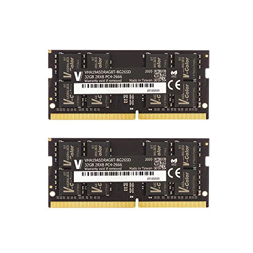 v-color Hynix IC m[gPCp DDR4 2666MHz PC4-21300 64GB (32GB 2) SO-DIMM 2Gx8 1.2V CL19 iMacΉ TN432G26D819K-VC