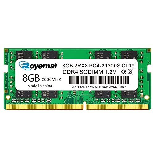 8GB 1 PC4-21300 DDR4-2666 SODIMM 2RX8 m[gPCp 260pin SO-DIMM 1.2V CL19 260sbvgbv RAM PC4-21300S Unbuffered Non-ECC