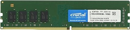 CFD販売 デスクトップPC用メモリ DDR4-2666 (PC4-21300) 16GB 2枚 (32GB) 288pin 相性保証 無期限保証 Crucial by Micron W4U2666CM-16GQ