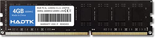 HADTK デスクトップPC用メモリ PC3L-12800 DDR3L-1600 4GB 1.35V(低電圧) - 1.5V 両対応 240pin DIMM 増設メモリ Mac 対応