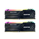 発光型 メモリ DDR4 Gigastone ブラック RGB Game Turbo デスクトップPC用メモリ DDR4 16GBx2枚 (32GB) DDR4-3200MHz PC4-25600 CL16 1.35V 288 Pin Unbuff