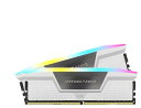 CORSAIR DDR5-6400MHz デスクトップPC用メモリ VENGEANCE RGB DDR5シリーズ (PC5-51200) Intel XMP メモリキット 32GB ホワイト 16GB 2枚 CMH32GX5M2B6400C32W