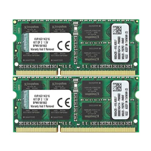 󥰥ȥ Kingston Ρ PC DDR3-1600 (PC3-12800) 8GBx2 CL11 1.5V Non-ECC SO-DIMM 204pin KVR16S11K2/16