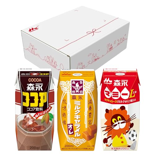 森永 懐かしの飲み物 アソート セット 紙パック 200ml 24本 マミー ココア キャラメル 飲み物 常温保存 森永乳業