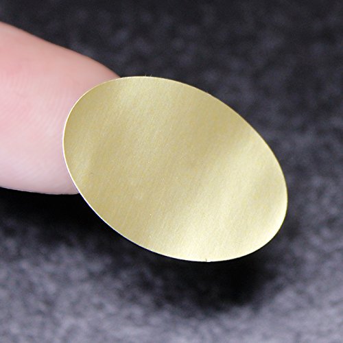 封印シール（金）楕円　（200枚入）16×23mm　透明　業務用封印シール【4シート入（1シートに50枚）】日本製