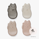 箸置き l おすまし 招き猫 ふくふく 4点セット 日本製 l 猫 ネコ ねこ 動物 アニマル はしおき カトラリーレスト 陶器 和風 和食 かわいい おしゃれ おもしろ 誕生日プレゼント ギフト 贈り物 猫好き メール便 送料無料