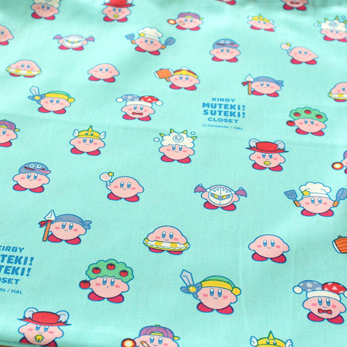 [カット済]星のカービィ【体操服袋/ナップサック】材料セット/キャラ 中厚手生地 簡単 サイズオーダー 布 生地 袋物 体操着入れ おきがえ袋 着替え袋 巾着大 作り方付き 初心者 手芸キット 手作り キット 入園 準備 保育園 テッテ te-tte-10005228 te-tte ベビー 入園 手作りキット サンプル画像2