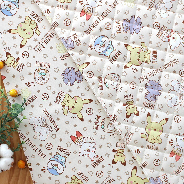 [カット済]ポケピース お星さま◎底布付 【お得な入園入学セット】 3点 5点 材料セット/キャラ キルティング生地 男の子 女の子 簡単 オーダー 生地 レッスンバッグ シューズバッグ ナップサック 体操服袋 お弁当袋 給食袋 巾着袋 初心者 入園 準備 おしゃれ テッテ
