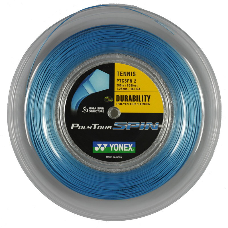 ͥå ݥĥԥ(1.20mm/1.25mm) 200M żƥ˥ ݥꥨƥ å(Yonex Poly TourSpin )PTGSPN