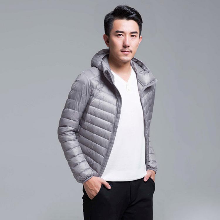 ライトダウン ジャケット メンズ ダウンジャケット フード付き インナーダウン 細身 コンパクト 軽量 薄手 撥水 防寒 保温 暖かい インナーダウンジャケット 長袖 ポケッタブル 秋冬 アウター 上着 リアルダウン 大きいサイズ L XL 2XL 3XL 寒さ対策 【送無】