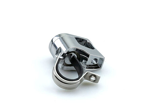 テラネットのキジマ KIJIMA ヘルメットロック クランプ式 対応パイプ径：22.2mm / 25.4mm クロームメッキ 303-1625｜アングル2