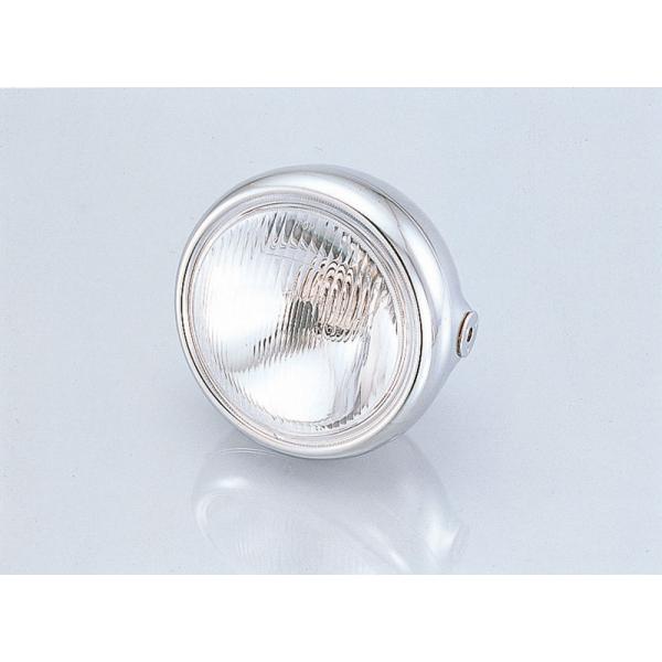 キタコ KITACO 汎用 φ130ヘッドライトASSY スチール製クロームメッキ仕上げ 12V60/55W H-4球仕様 800-0800100