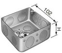 DS37445 パナソニック 金属製ボックス・カバー 中型四角アウトレットボックス浅型 トロセーブ