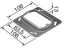 DS4611B パナソニック 金属製ボックス カバー 塗装中型四角スイッチカバー1コ用 13ミリカバー