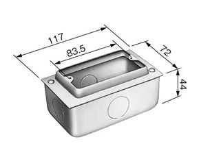 DS4911K パナソニック 金属製ボックス・カバー 1コ用スイッチボックス（カバー付）