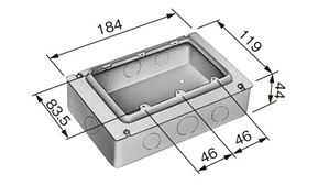 DS4913 パナソニック 金属製ボックス・カバー 3コ用スイッチボックス（カバー付）