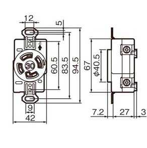 WCF52430B パナソニック 設備工事用配線器具・電材　機器用コンセント