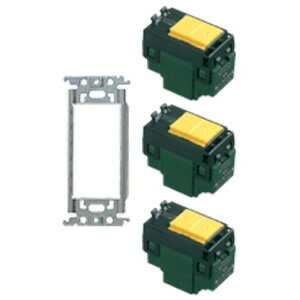 乐天商城 - [即日出荷] wt3700-109 パナソニック コスモシリーズワイド21配線器具・電材　スイッチ金属取付枠(WT3700)スイッチセット　108
